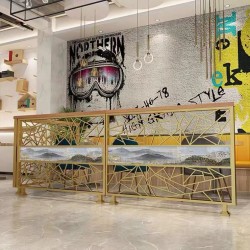 餐厅饭店矮隔断A085