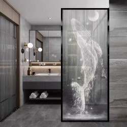 艺术玻璃屏风Y143