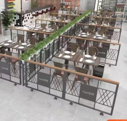 餐厅饭店矮隔断A154