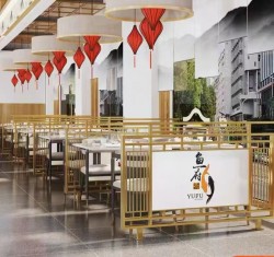 餐厅饭店矮隔断A158