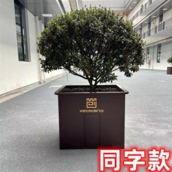 户外铁艺不锈钢组合花箱可移动花坛外摆市政花槽树箱道路围栏定制H020