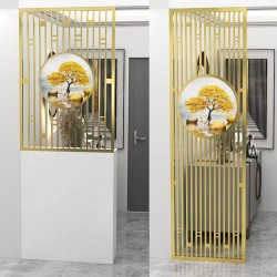 带装饰画屏风Z001