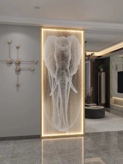 艺术玻璃屏风Y091