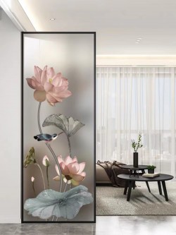 艺术玻璃屏风Y140