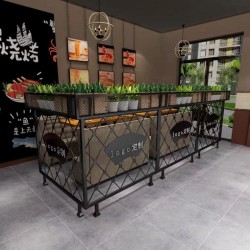 餐厅饭店矮隔断A081