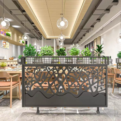 餐厅饭店矮隔断A055