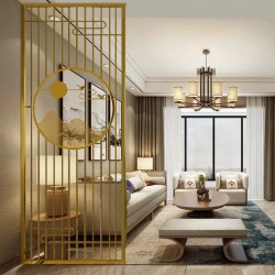 带装饰画屏风Z026