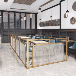 餐厅饭店矮隔断A035