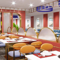 餐厅饭店矮隔断A041