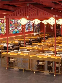 餐厅饭店矮隔断A156