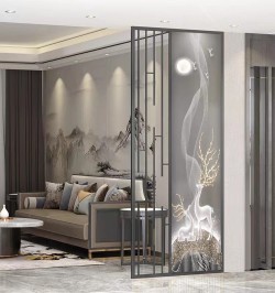 艺术玻璃屏风Y107