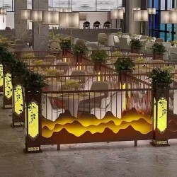 餐厅饭店矮隔断A093