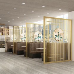 带装饰画屏风Z011