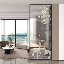 艺术玻璃屏风X069