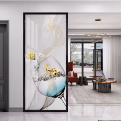 艺术玻璃屏风Y070