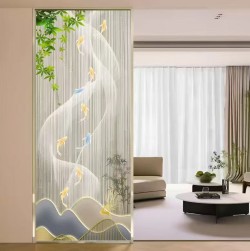 艺术玻璃屏风X025
