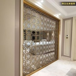  镂空金属屏风L136