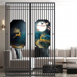 带装饰画屏风Z007