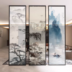 艺术玻璃屏风X098