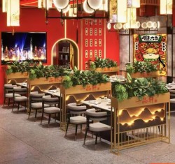 餐厅饭店矮隔断A157