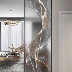 艺术玻璃屏风X129