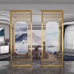  镂空金属屏风L193