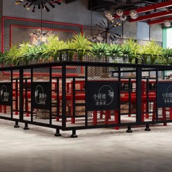 餐厅饭店矮隔断A077