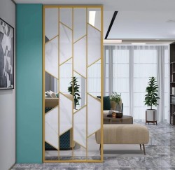 多层实木板隔断S013