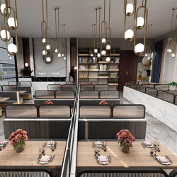 餐厅饭店矮隔断A048