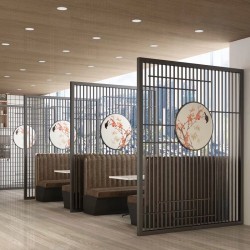 带装饰画屏风Z012