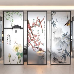 艺术玻璃屏风X018