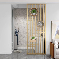 带置物板屏风W019