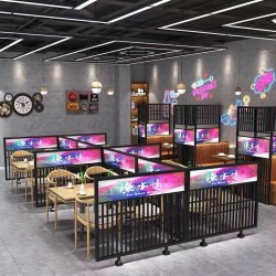  餐厅饭店矮隔断A064
