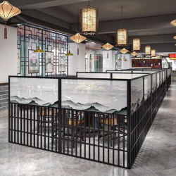 餐厅饭店矮隔断A033