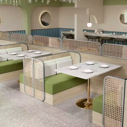 餐厅饭店矮隔断A198