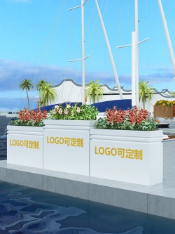 户外铁艺不锈钢组合花箱可移动花坛外摆市政花槽树箱道路围栏定制H025