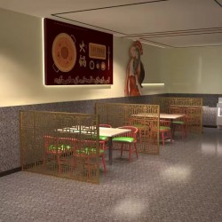 餐厅饭店矮隔断A187