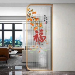 艺术玻璃屏风X165