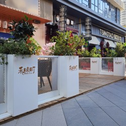 户外铁艺不锈钢组合花箱可移动花坛外摆市政花槽树箱道路围栏定制H030