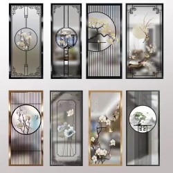 艺术玻璃屏风X015