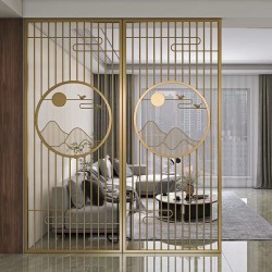 带装饰画屏风Z025