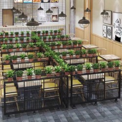  餐厅饭店矮隔断A066