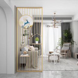 带置物板屏风W027