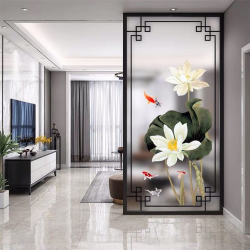 艺术玻璃屏风Y079