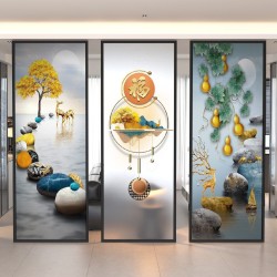 艺术玻璃屏风X021