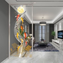 艺术玻璃屏风X024