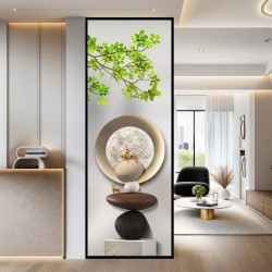 艺术玻璃屏风X160