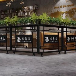 餐厅饭店矮隔断A078