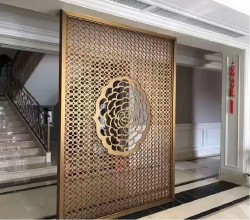 镂空金属屏风L176