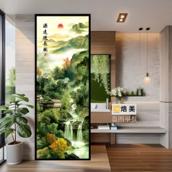 艺术玻璃屏风X110